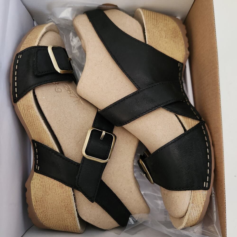 Dansko Trinity Wedge Sandal for Women  Black 7.5-8 M US - Picture 8 of 9